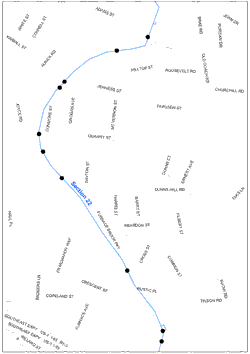 Map of Southern Spine project area