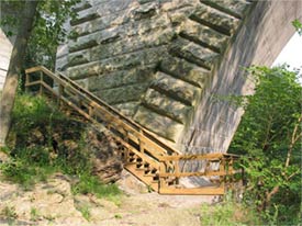 Echo Bridge - new stair