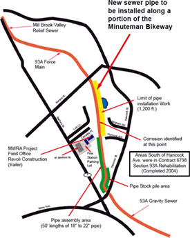 Map of work area