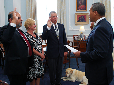 Jack Walsh Swearing in by Gov. Patrick