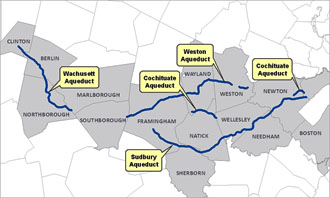 map of mwra aqueducts