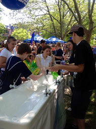 mwra fountain at green fest, hatch shell, boston