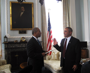 Governor Deval Patrick swears in Joseph C. Foti to MWRA Board of Directors