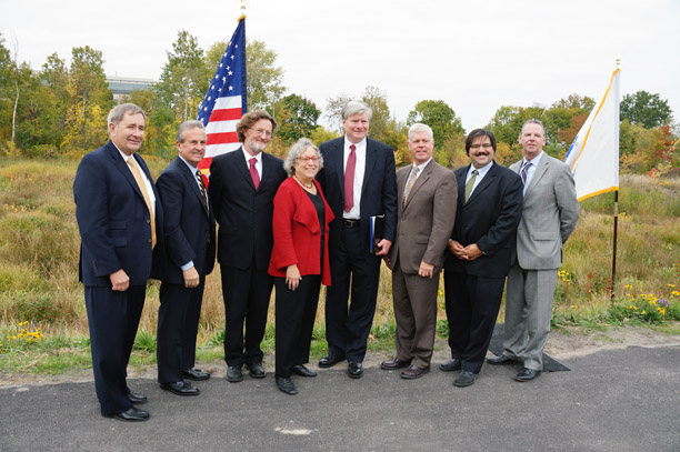 MWRA - Group Photo, New Stormwater Wetland in Cambridge Opens, Improving Water Quality and Providing New Public Recreation Facilities