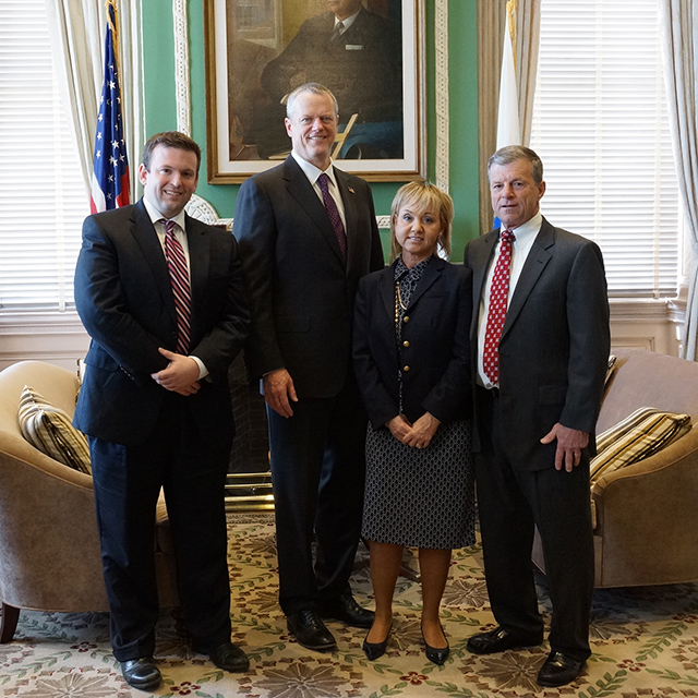 Governor Baker, Paul E. Flanagan and family