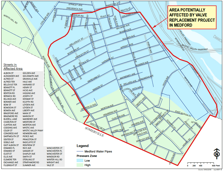 MWRA Southern Extra High Redundancy Sec. 111 Map