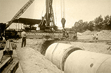 The Hultman Aqueduct Under Construction - 1930