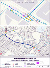 map of project Section 28 - MWRA