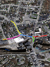 map - of impacted areas Southern Spine, MWRA