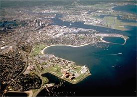 aerial of bay