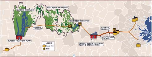 MWRA Water System Map, Rev. 06/2013